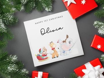 Elephant Christmas Card