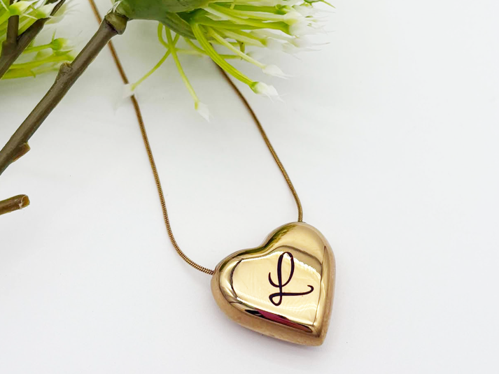 Inital Heart Necklace