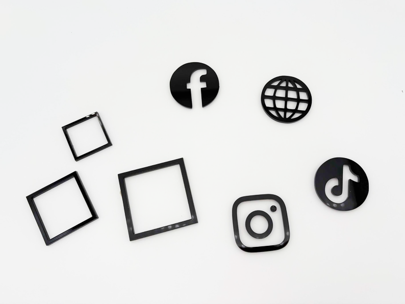 Social Media Icons - Black Gloss