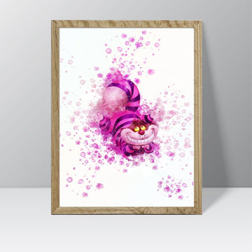 Alice in Wonderland (Cheshire Cat) - Watercolour Splash Print