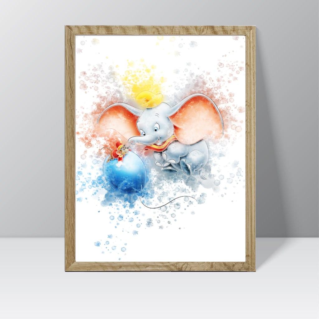 Dumbo (Dumbo Balloon) - Watercolour Splash Print