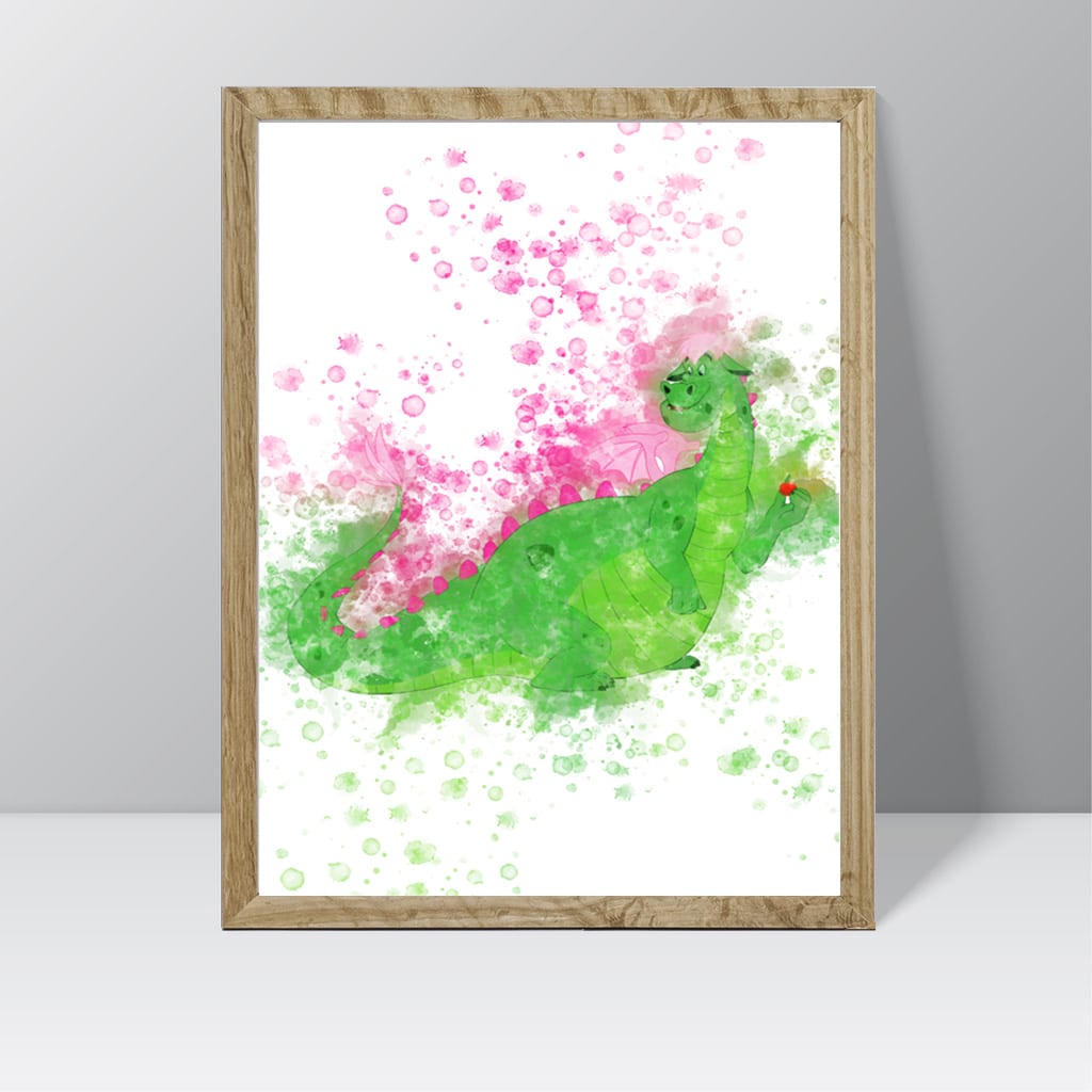 Petes Dragon (Elliott) - Watercolour Splash Print