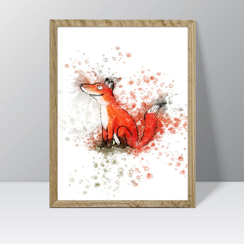The Gruffalo (Fox) - Watercolour Splash Print