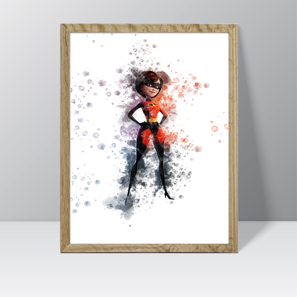 The Incredibles (Mr Incredible) - Watercolour Splash Print