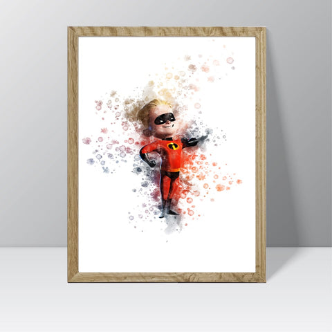 The Incredibles (Elastigirl) - Watercolour Splash Print
