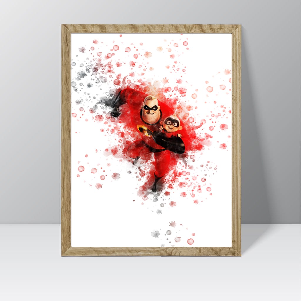 The Incredibles (Dash) - Watercolour Splash Print