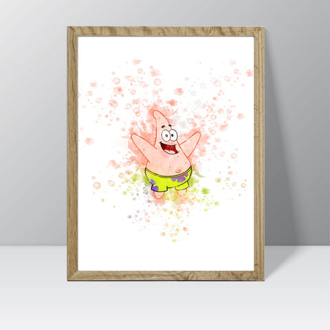 Sponge Bob (Sponge Bob) - Watercolour Splash Print