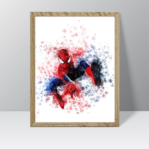 Spiderman (Spiderman)- Watercolour Splash Print
