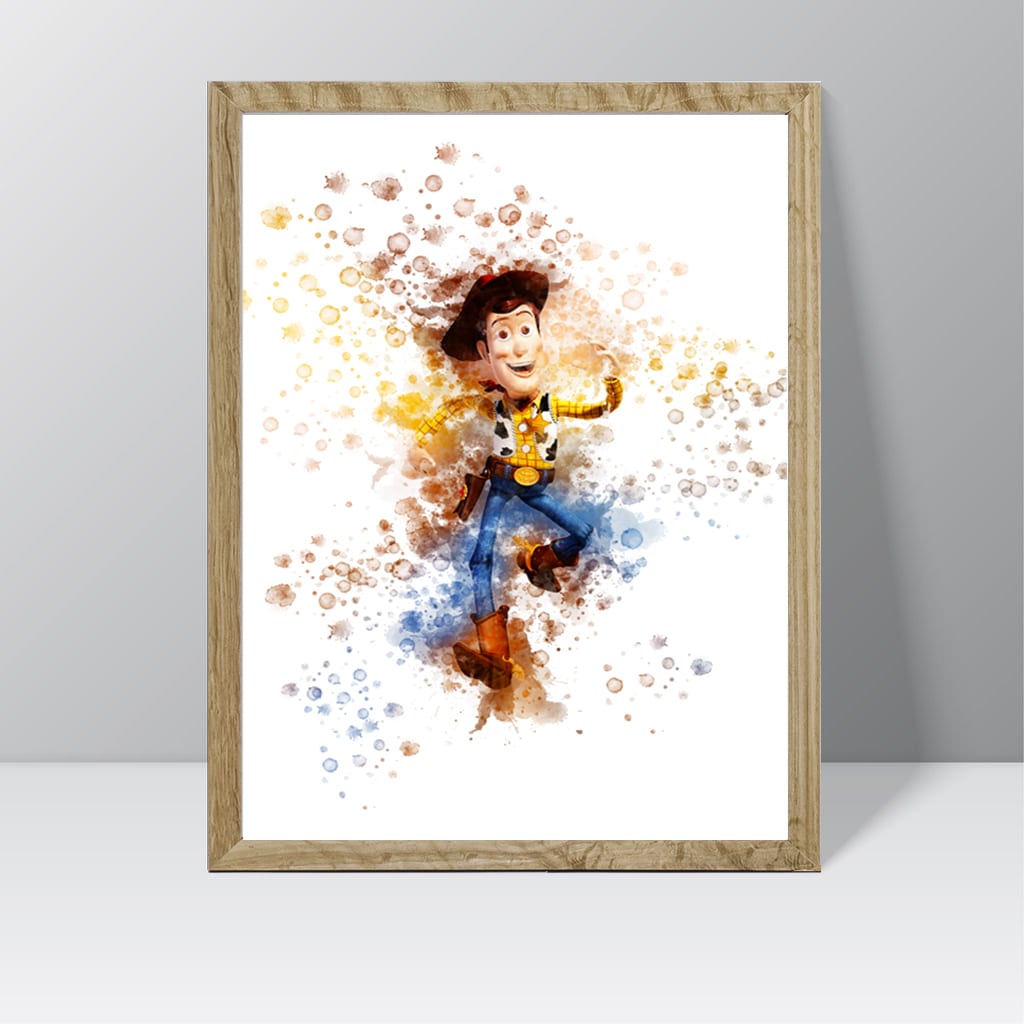 Toy Story (Rex) - Watercolour Splash Print