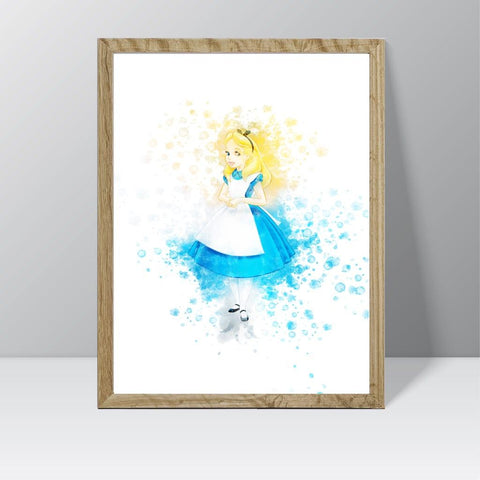 Alice in Wonderland (Queen of Hearts) - Watercolour Splash Print