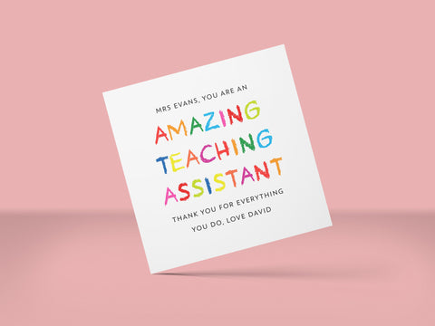 Amazing Teaching Assistant Card
