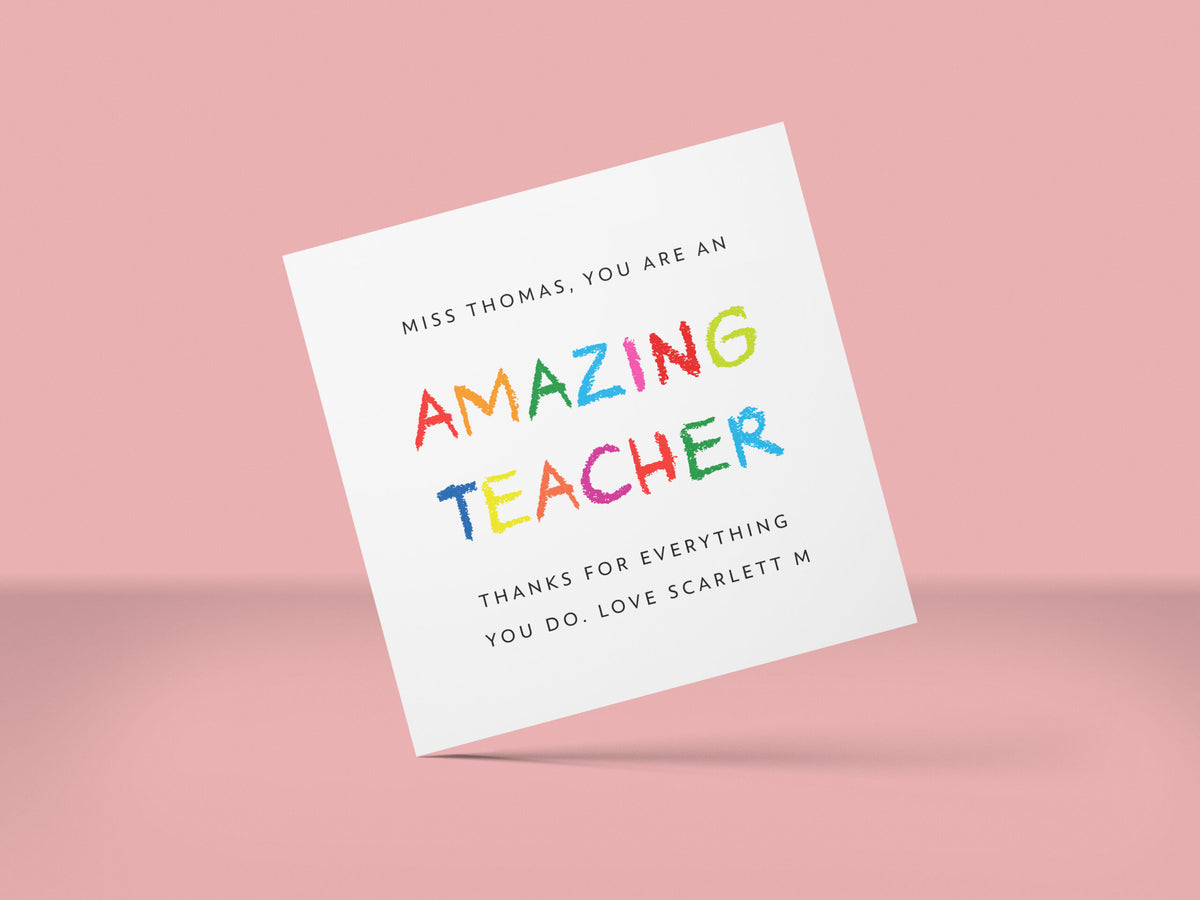 Amazing Teacher Card