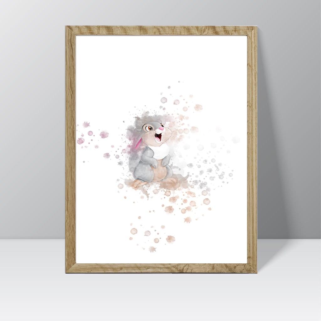 Bambi (Flower) - Watercolour Splash Print