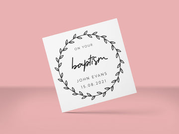 Baby Baptism Card