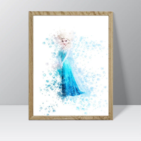 Frozen (Elsa) - Watercolour Splash Print