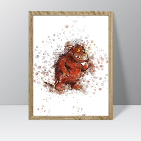 The Gruffalo (Fox) - Watercolour Splash Print