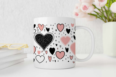 Heart Patterned Ceramic Mug