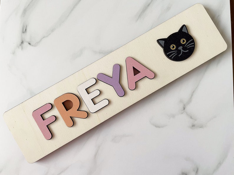 Black Cat - Personalised Name Puzzle