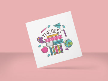 Best Teacher Stationery Card