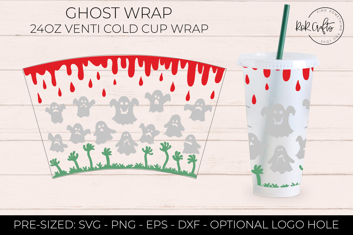 24oz Venti Cold Ghosts Wrap