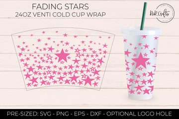 24oz Venti Cold Fading Stars