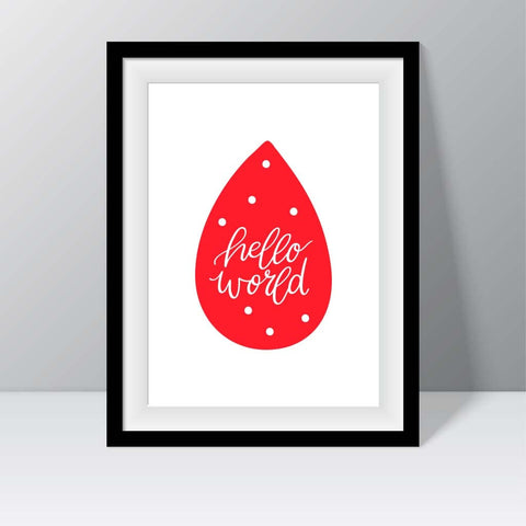 Hello World Nursery Print