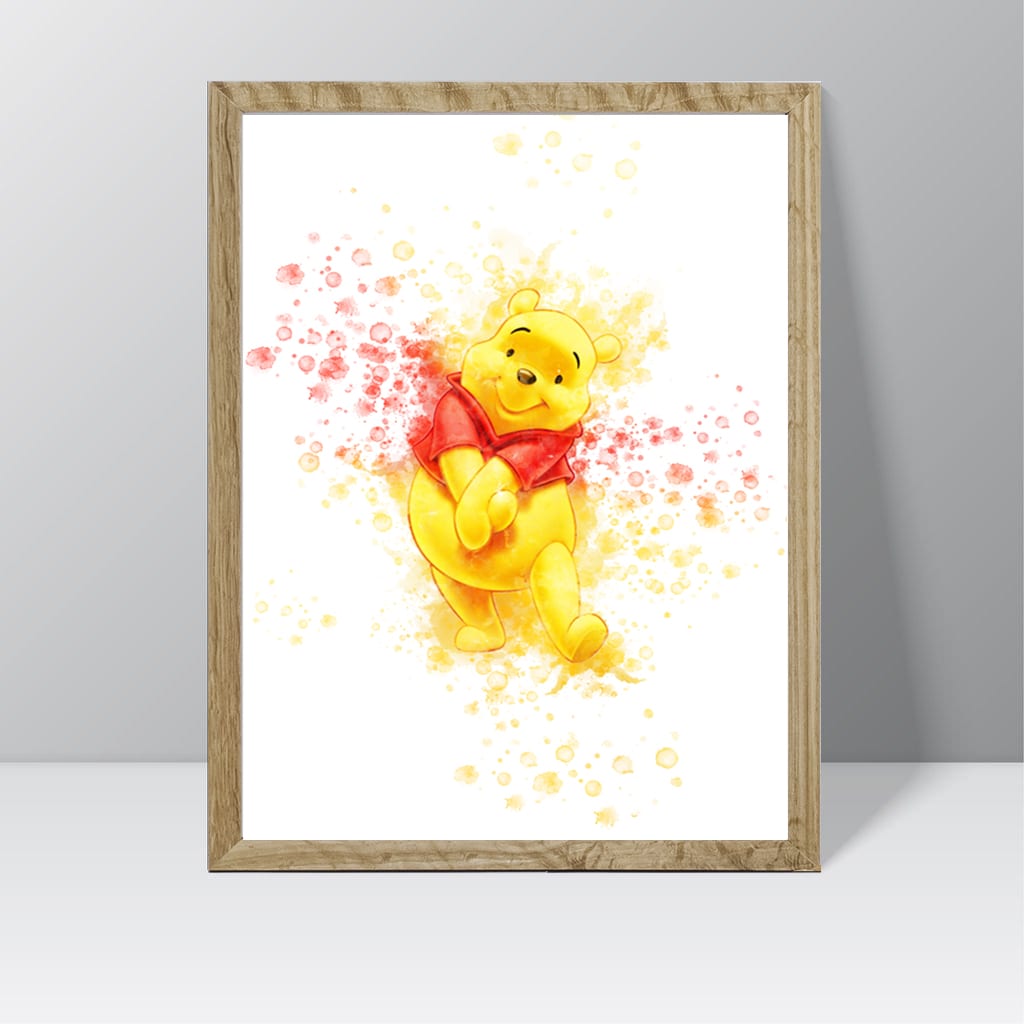 Winnie the Pooh (Winnie) - Watercolour Splash Print
